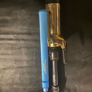Blue and Gold Hair Styling Tools